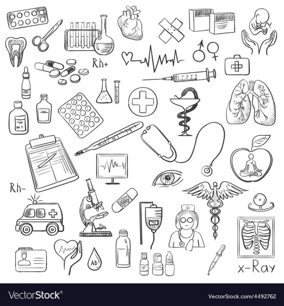 Предметы медицины эскиз