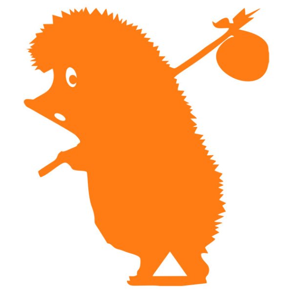 С наклейками Ежик