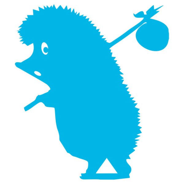 Наклейка Ежик на машину