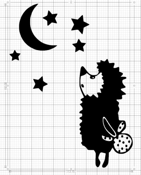 Ежик в тумане силуэт