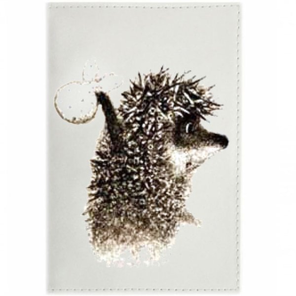 Ежик в тумане на белом фоне