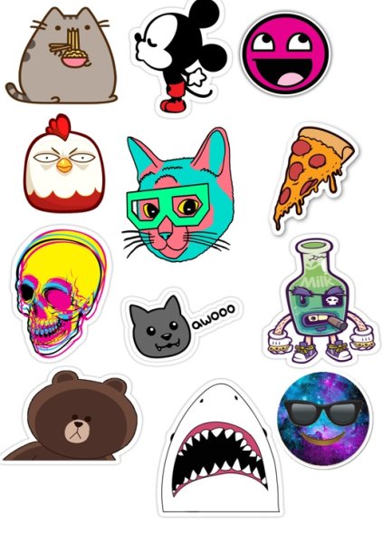 Стикеры обычные