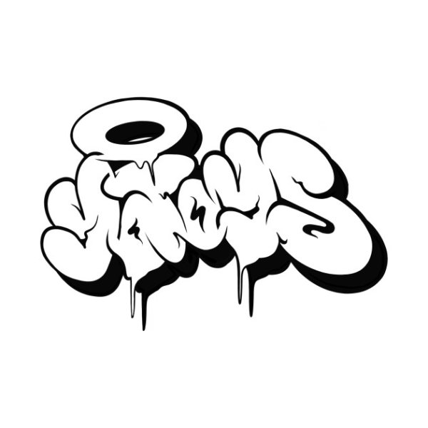 Граффити скетчи в стиле бабл