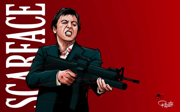 Лицо со шрамом обои