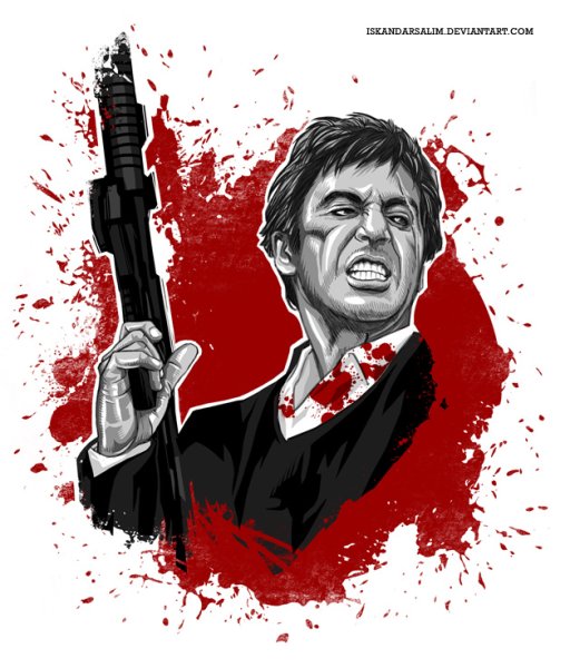 Лицо со шрамом вектор