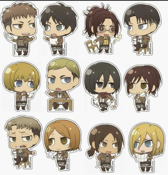 Аниме атака титанов Chibi