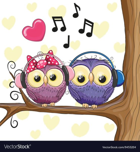 Совушка с наушниками