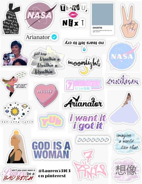Стикеры ариана Гранде