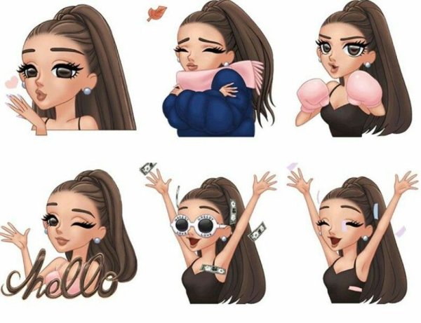 Ариана Гранде Стикеры телеграмм