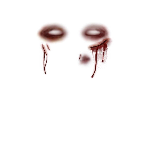 Кровавый глаз без фона