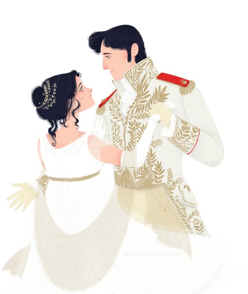 Наташа Ростова и Андрей Болконский арт