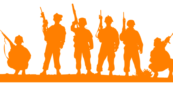 Силуэты солдатиков