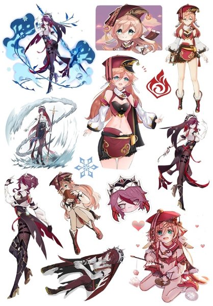 Наклейки Геншин Импакт