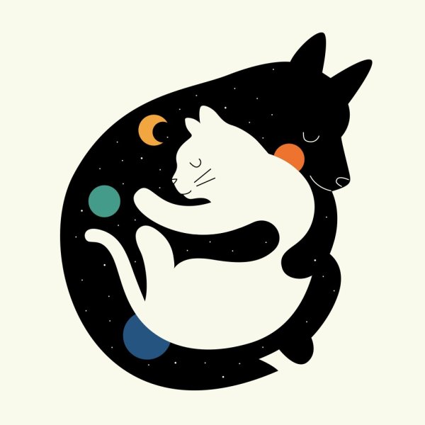 Стилизация кота в круге