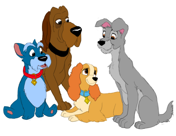 Леди и Бродяга Стикеры телеграмм