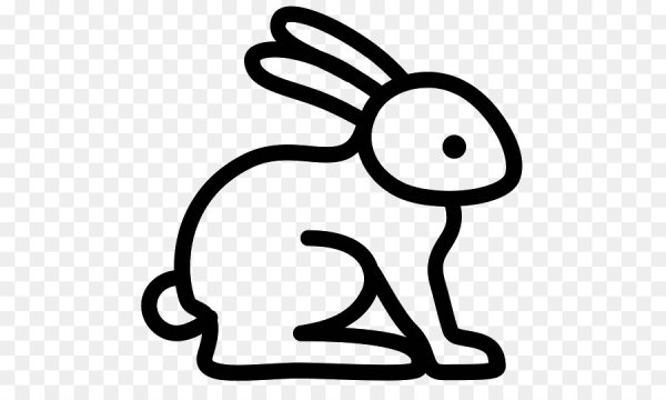 Силуэт морды кролика