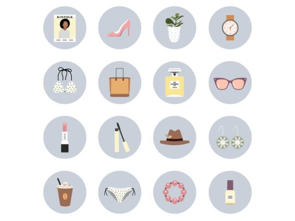 Набор картинок в одном стиле