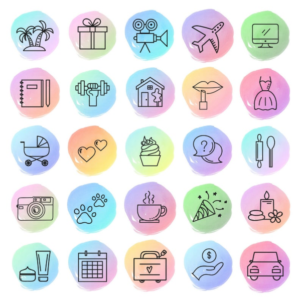 Набор иконок для актуального