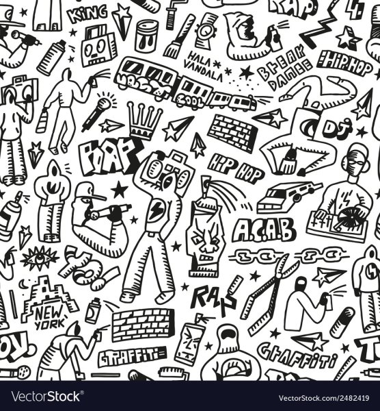 Граффити стиль много надписей