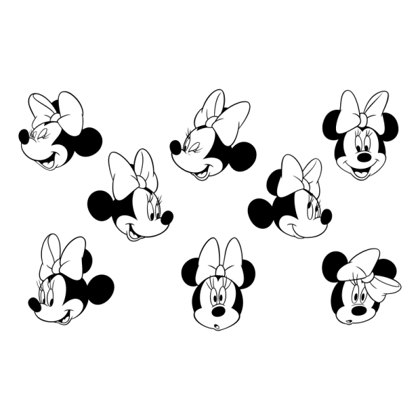 Минни Маус черно белая