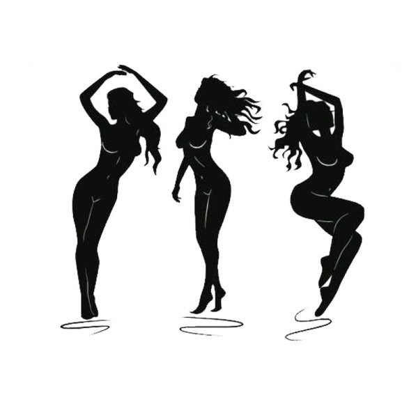Силуэты трех девушек