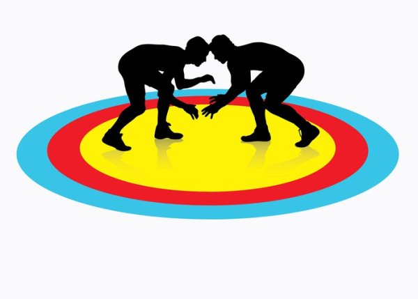 Греко Римская борьба ковер вектор