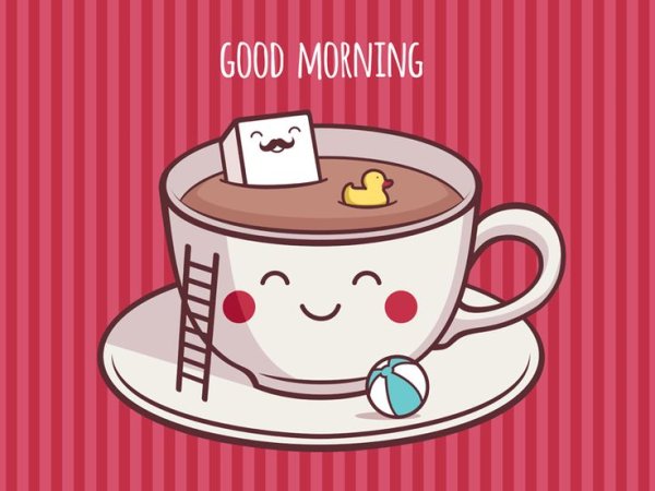 Стикер good morning