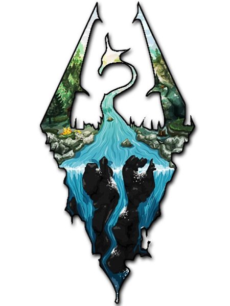 Скайрим значок дракона