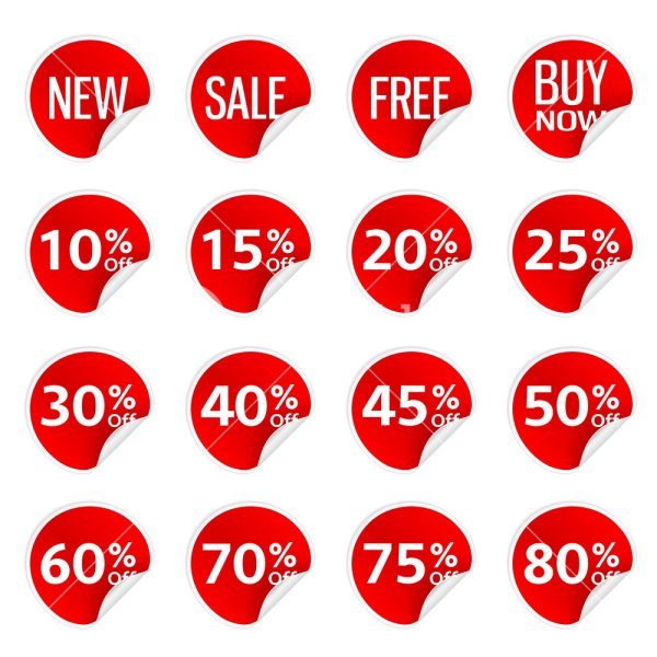 Наклейки со скидками на ценники