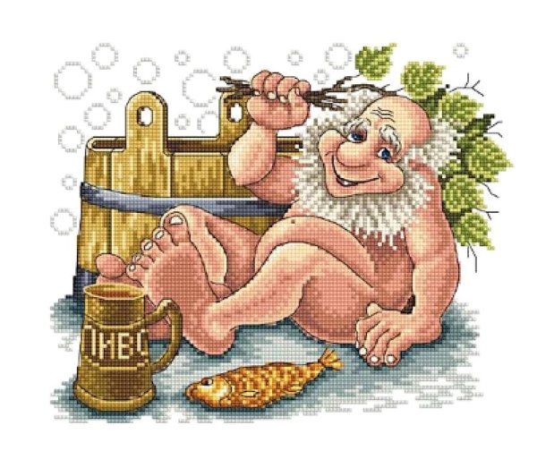 Вышивка крестом баня