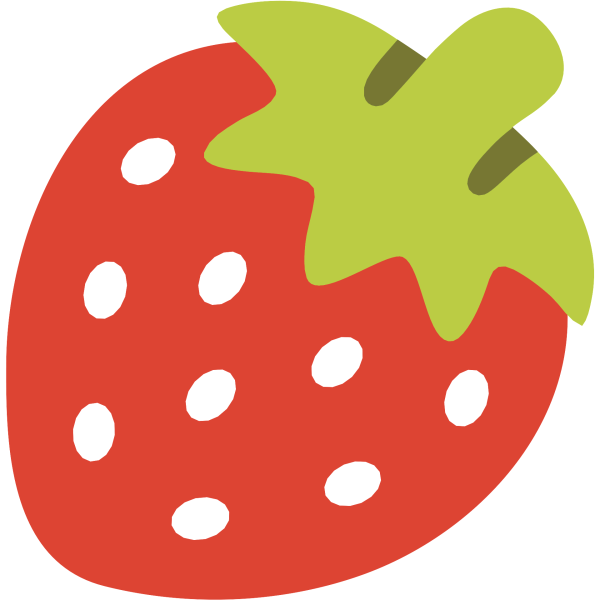 Стильная клубника вектор