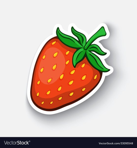 Клубника стикер