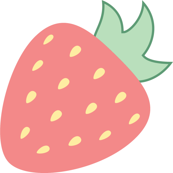 Орнамент с клубникой на прозрачном фоне