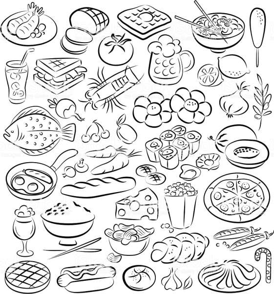 Детские принадлежности для новорожденных раскраска