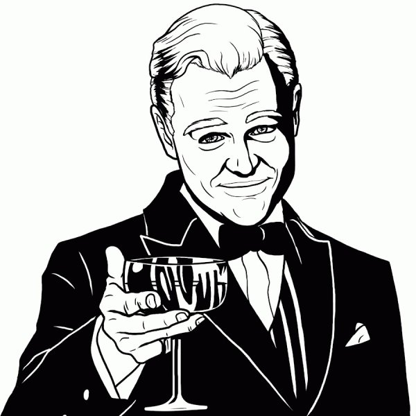 Леонардо ди Каприо Гэтсби с бокалом