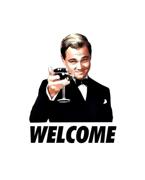 Ди Каприо с бокалом