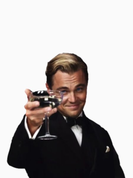 Леонардо ди Каприо с бокалом