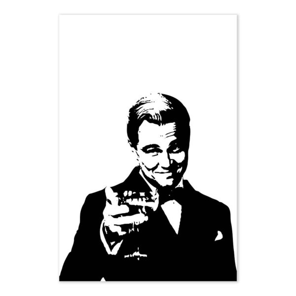 Мем ди Каприо с бокалом