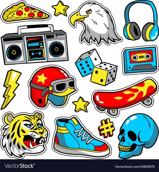 Наклейки черно белые