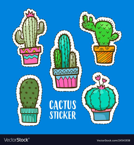 Стикеры кактусы