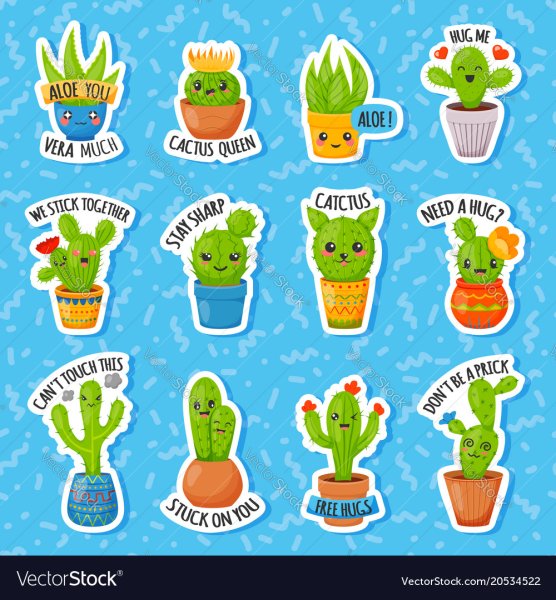 Кактусы для скетчбука