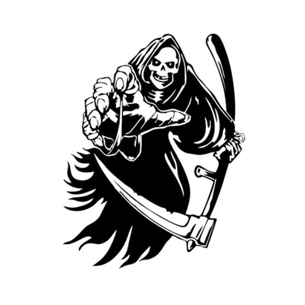 Наклейка смерть с косой