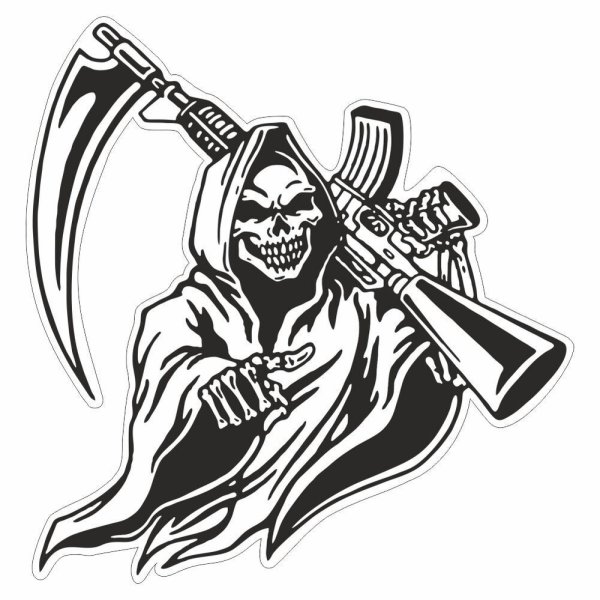 Наклейка смерть с косой
