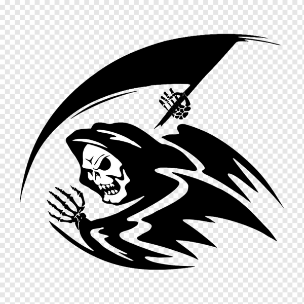 Смерть с косой трафарет