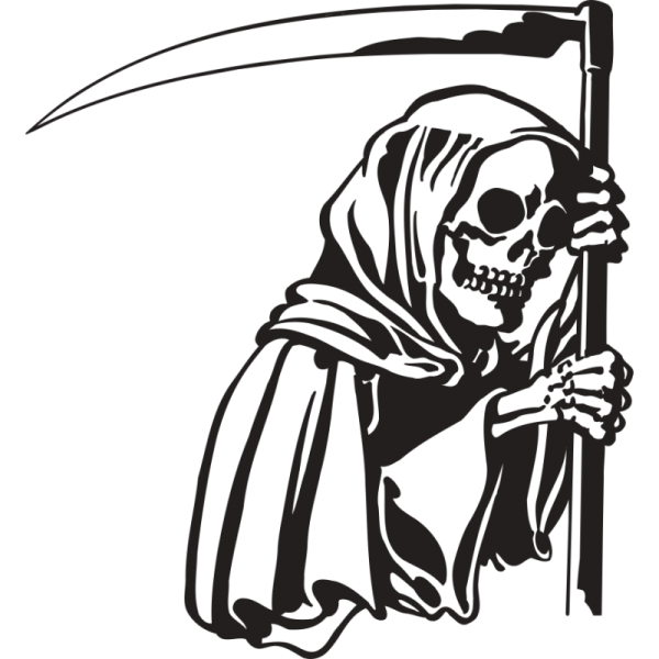 Наклейка смерть с косой