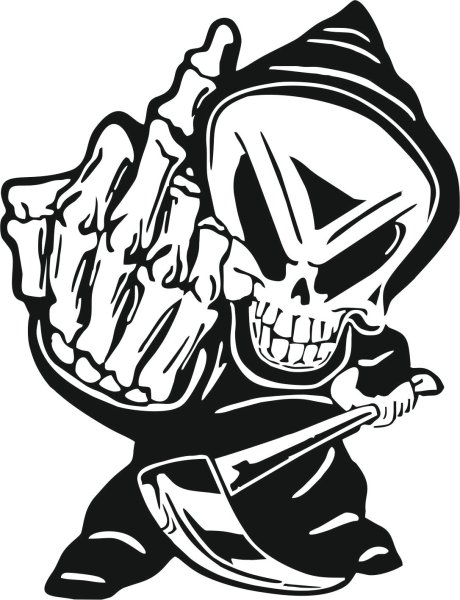 Наклейка смерть с косой