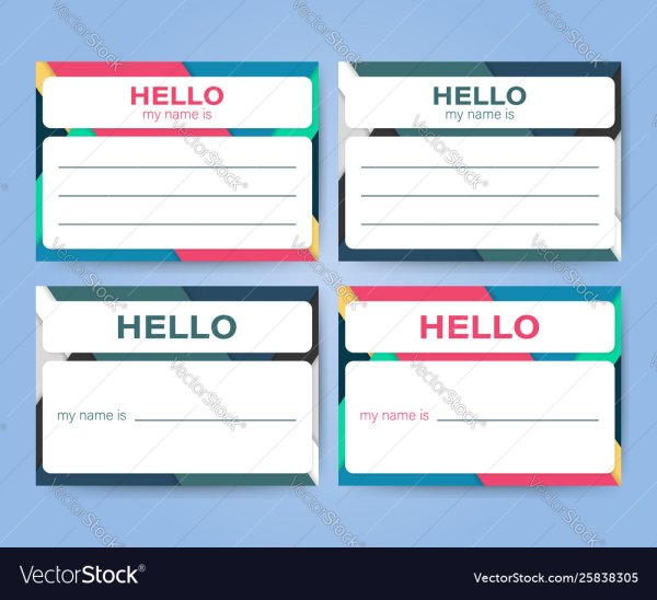 Рисунки на стикерах hello my name is