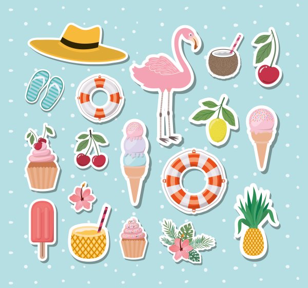 Стикеры привет лето