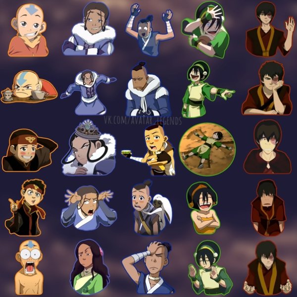 Стикеры аватар аанг