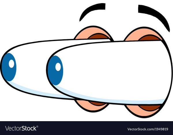 Выпученные глаза на белом фоне